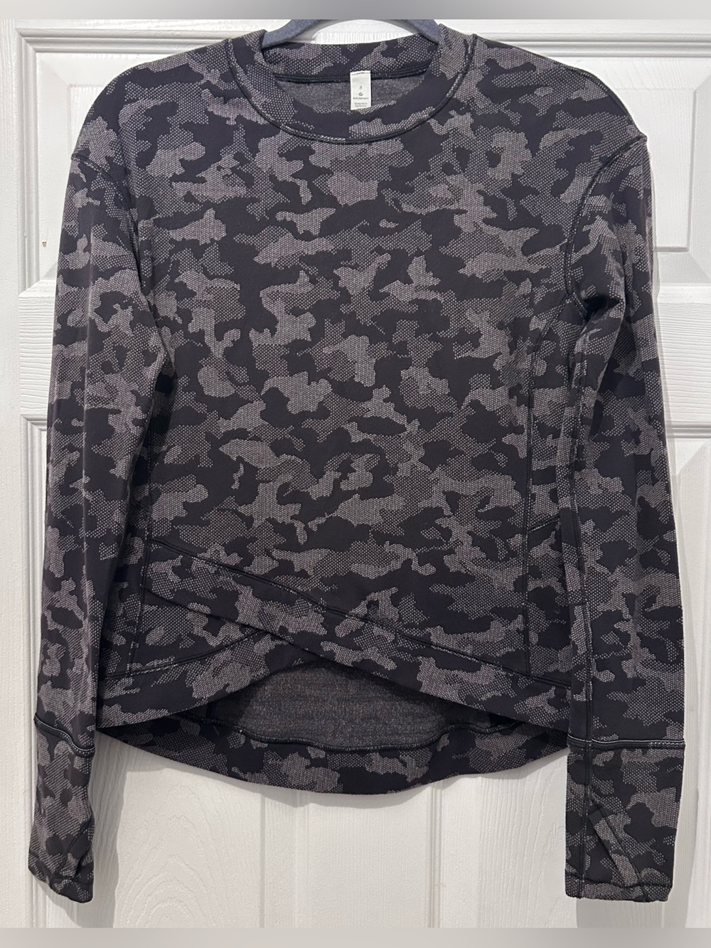 lululemon athletica Gray Camo Long-Sleeve Pullover